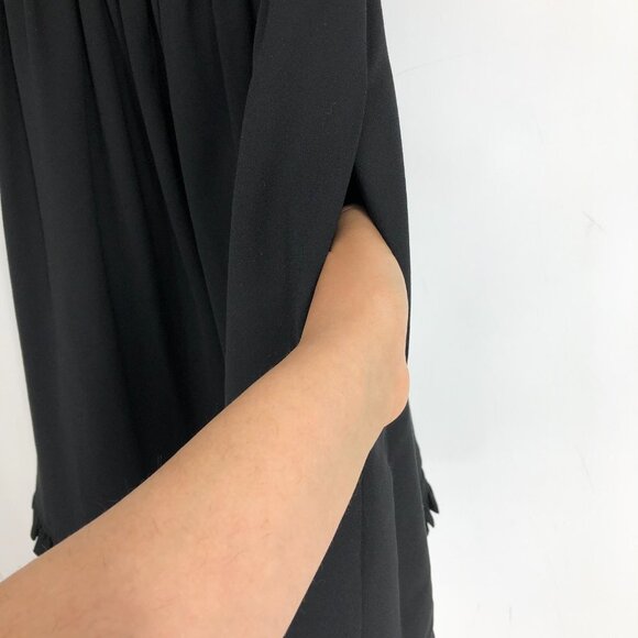 kate spade Black Sleeveless Ruffle Fit-&-Flare Mini Dress size 00 - Picture 12 of 16